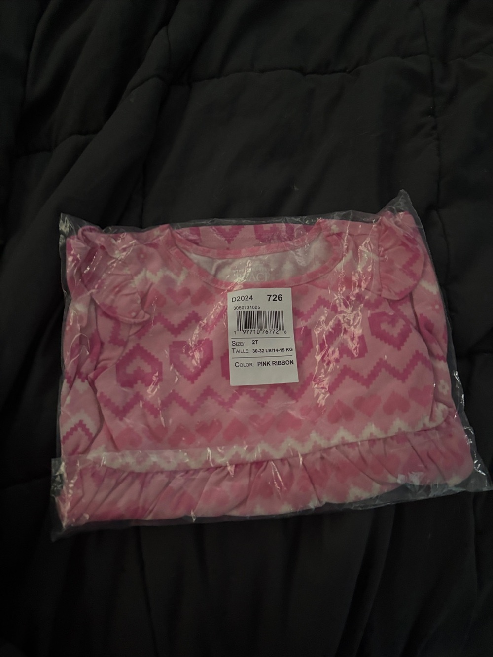 The Children's Place Pink Chevron Ruffle Bottoms